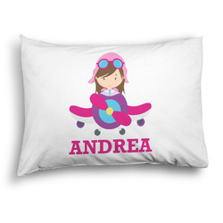 Airplane Theme - for Girls Pillow Case - Standard - Graphic (Personalized)