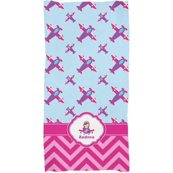 Airplane Theme - for Girls Full Sized Bath Towel - Apvl