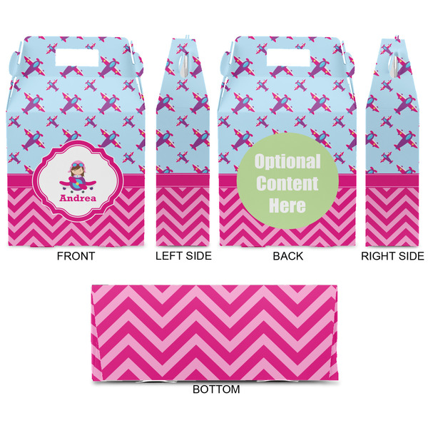 Airplane Theme - for Girls Gable Favor Box - Approval