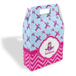 Airplane Theme - for Girls Gable Favor Box (Personalized)