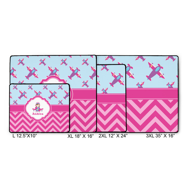 Airplane Theme - for Girls Gaming Mats - SIZE CHART
