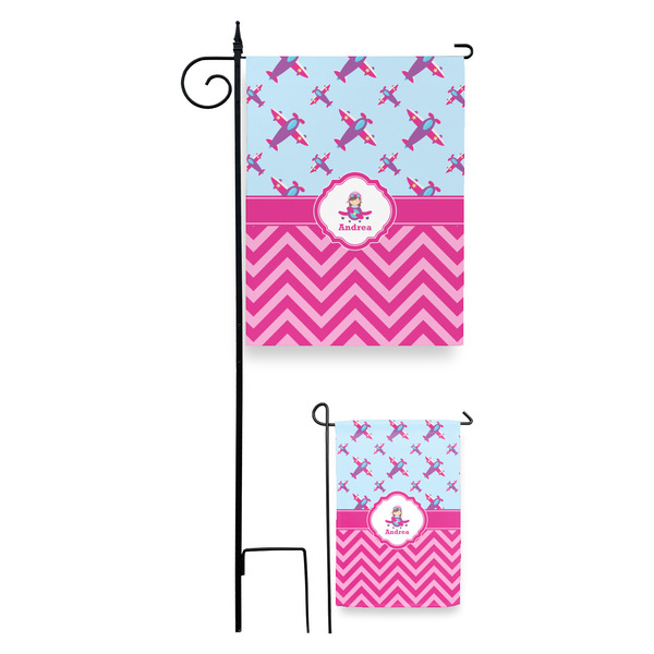 Airplane Theme - for Girls Garden Flag - PARENT/MAIN