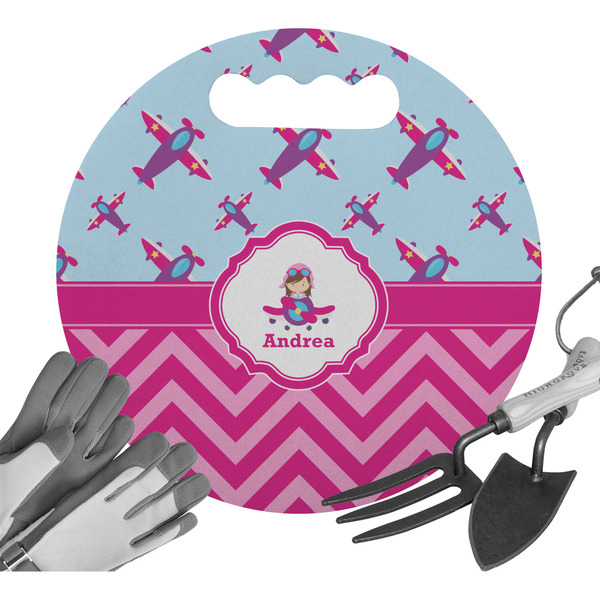 Custom Airplane Theme - for Girls Gardening Knee Cushion (Personalized)