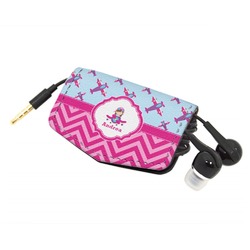 Airplane Theme - for Girls Genuine Leather Cord Wrap (Personalized)