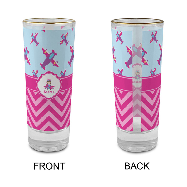 Airplane Theme - for Girls Glass Shot Glass - 2 oz - Single - APPROVAL