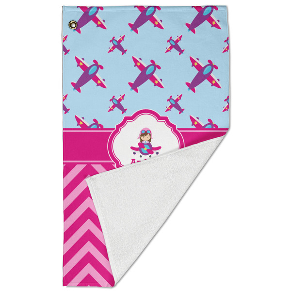Airplane Theme - for Girls Golf Towel - Folded (Large)