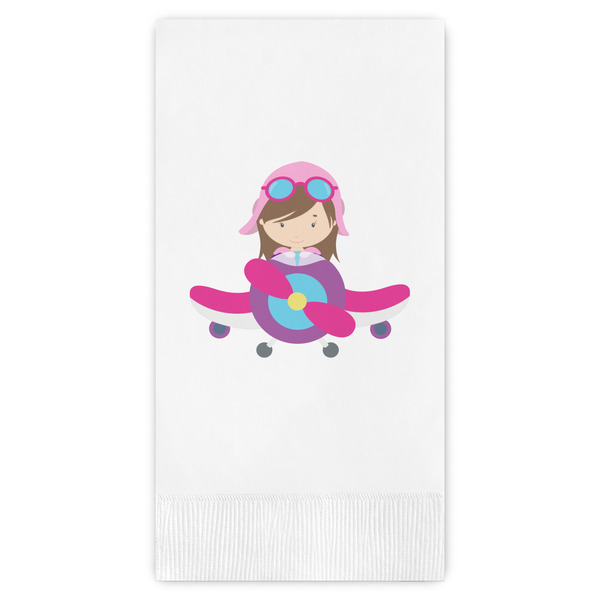 Custom Airplane Theme - for Girls Guest Paper Towels - Full Color