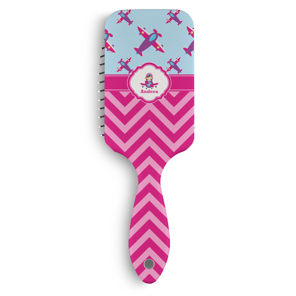 Custom Airplane Theme - for Girls Hair Brushes (Personalized)
