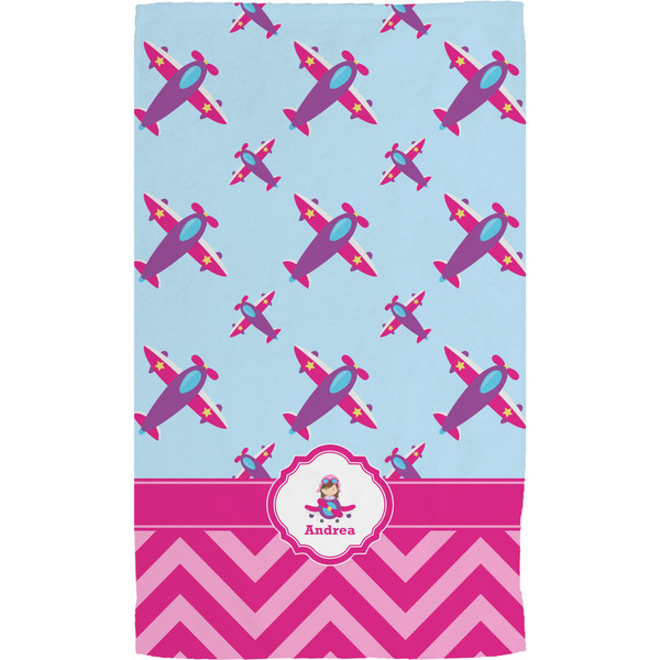 Airplane Theme - for Girls Hand Towel (Personalized)