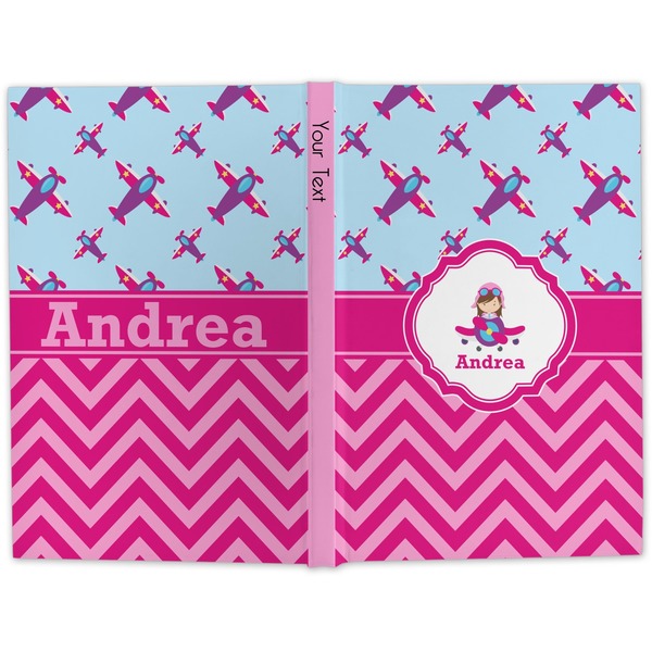 Airplane Theme - for Girls Hard Cover Journal - Apvl