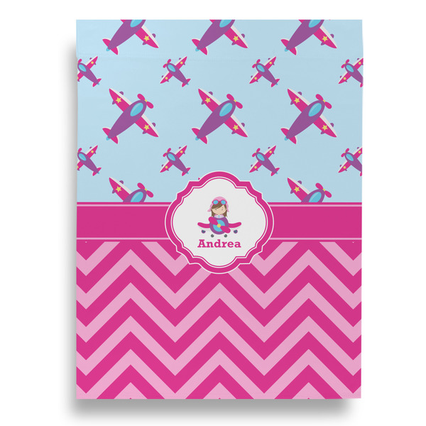 Airplane Theme - for Girls House Flags - Double Sided - FRONT