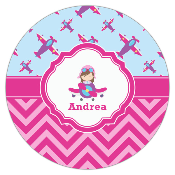 Airplane Theme - for Girls Icing Circle - Large - Single