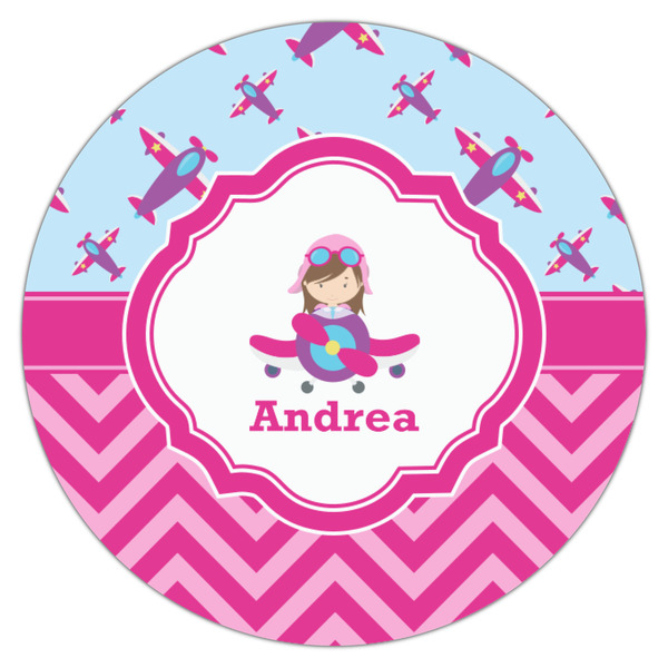 Airplane Theme - for Girls Icing Circle - Small - Single