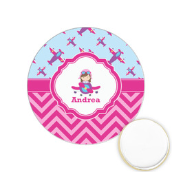 Airplane Theme - for Girls Printed Cookie Topper - 1.25" (Personalized)