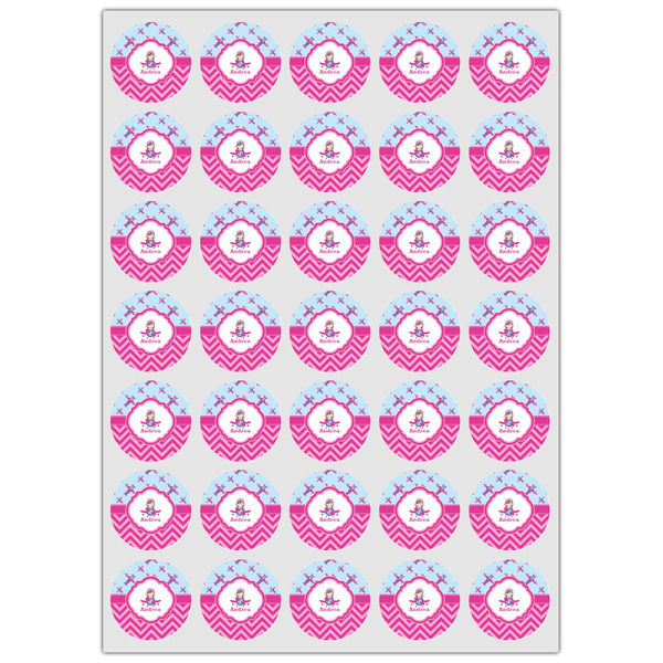 Airplane Theme - for Girls Icing Circle - XSmall - Set of 35