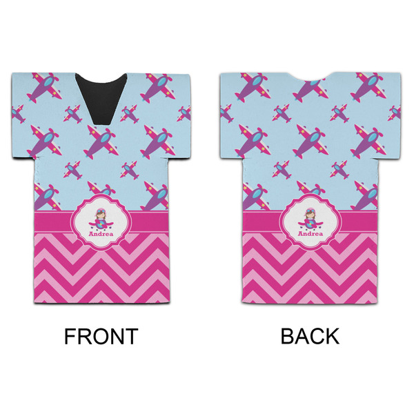 Airplane Theme - for Girls Jersey Bottle Cooler - APPROVAL