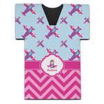 Airplane Theme - for Girls Jersey Bottle Cooler (Personalized)