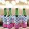 Airplane Theme - for Girls Jersey Bottle Cooler - Set of 4 - LIFESTYLE