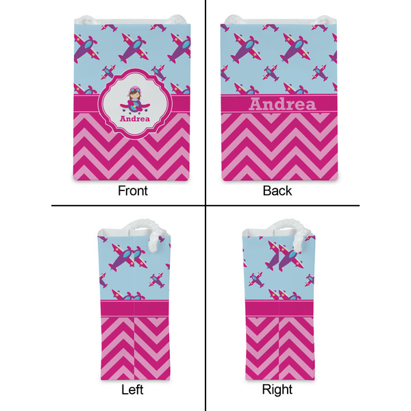 Airplane Theme - for Girls Jewelry Gift Bag - Gloss - Approval