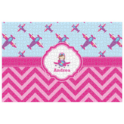 Airplane Theme - for Girls Jigsaw Puzzle - 1000-piece (Personalized)