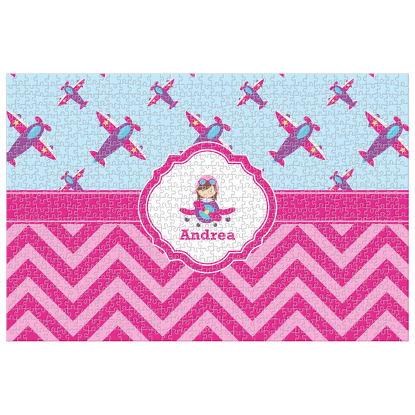 Custom Airplane Theme - for Girls 1014 pc Jigsaw Puzzle (Personalized)
