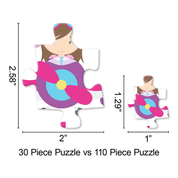 Airplane Theme - for Girls Jigsaw Puzzle - Piece Comparison
