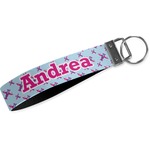 Airplane Theme - for Girls Wristlet Webbing Keychain Fob (Personalized)