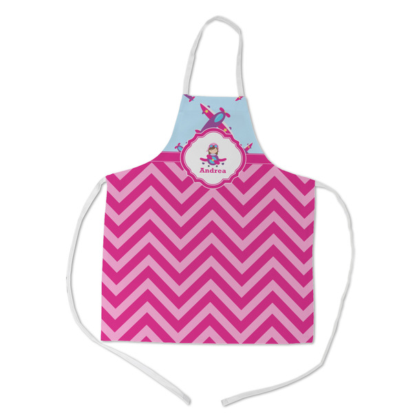 Custom Airplane Theme - for Girls Kid's Apron w/ Name or Text