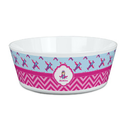 Airplane Theme - for Girls Kid's Bowl (Personalized)