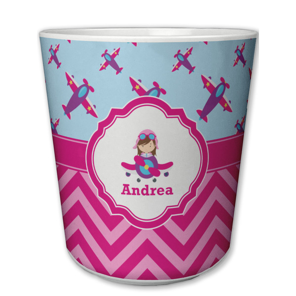 Custom Airplane Theme - for Girls Plastic Tumbler 6oz (Personalized)