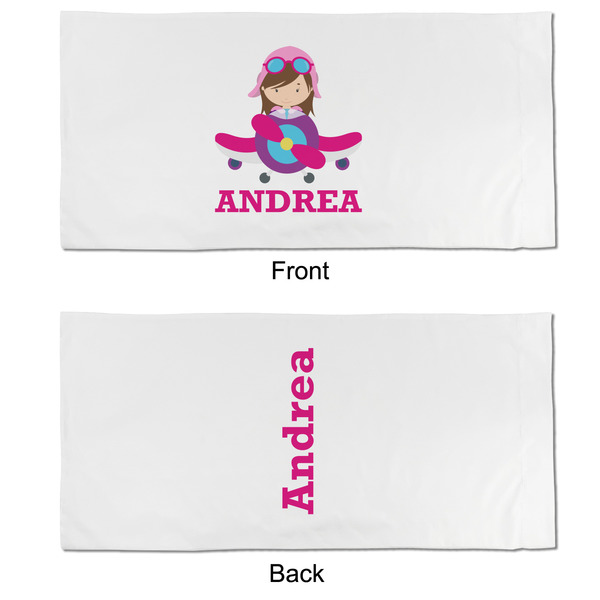 Airplane Theme - for Girls King Pillow Case - APPROVAL (partial print)