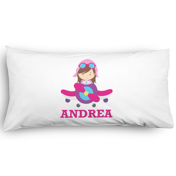 Custom Airplane Theme - for Girls Pillow Case - King - Graphic (Personalized)