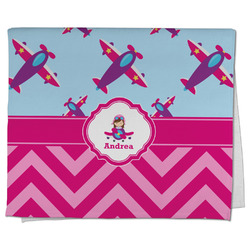 Airplane Theme - for Girls Kitchen Towel - Poly Cotton w/ Name or Text