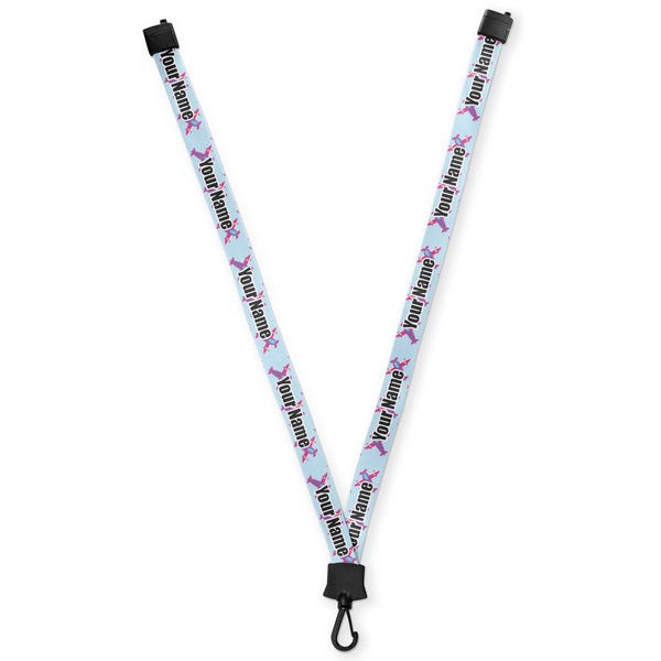 Custom Airplane Theme - for Girls Lanyard (Personalized)