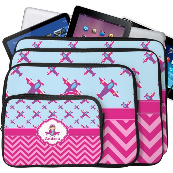Airplane Theme - for Girls Laptop Case Sizes