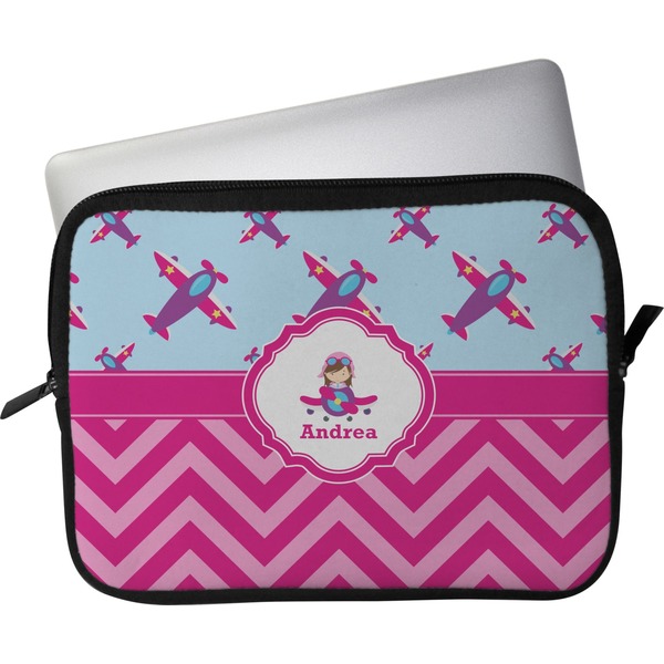 Custom Airplane Theme - for Girls Laptop Sleeve / Case - 13" (Personalized)