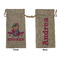 Airplane Theme - for Girls Large Burlap Gift Bags - Front & Back