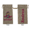 Airplane Theme - for Girls Large Burlap Gift Bag - Front & Back (Personalized)
