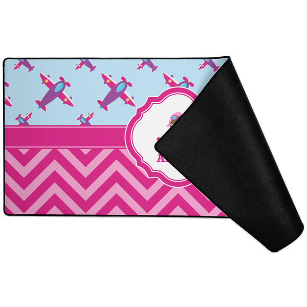 Airplane Theme - for Girls Large Gaming Mats - FRONT W/ FOLD