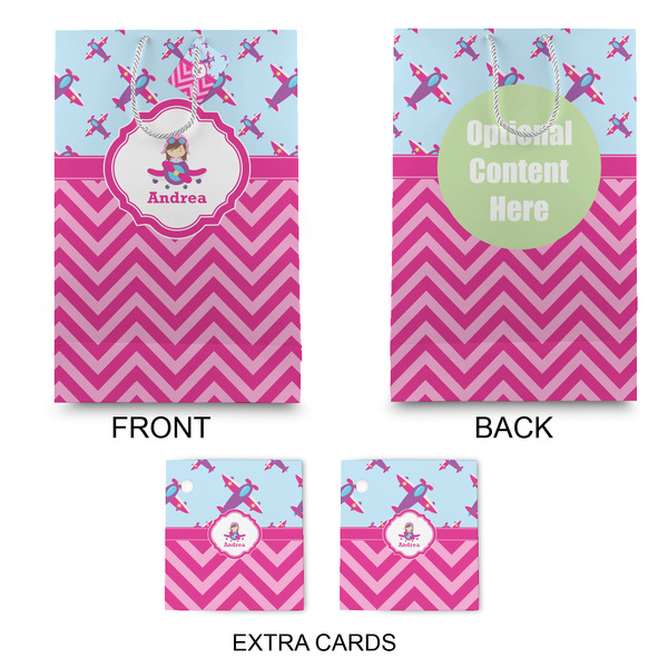 Airplane Theme - for Girls Large Gift Bag - Approval