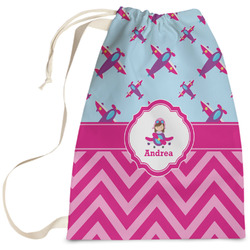 Airplane Theme - for Girls Laundry Bag (Personalized)