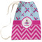Airplane Theme - for Girls Large Laundry Bag - Front View