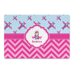 Airplane Theme - for Girls Large Rectangle Car Magnet (Personalized)