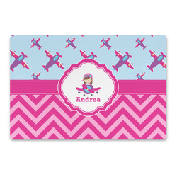 Airplane Theme - for Girls Large Rectangle Car Magnet (Personalized)