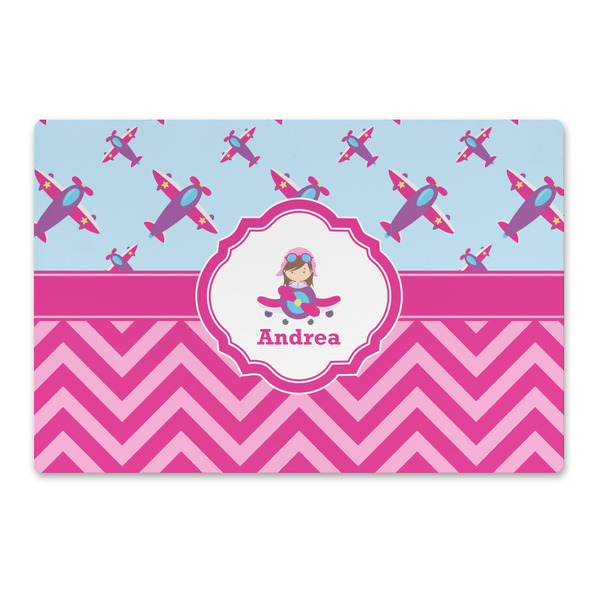 Custom Airplane Theme - for Girls Large Rectangle Car Magnet (Personalized)