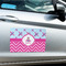 Airplane Theme - for Girls Large Rectangle Car Magnets- In Context