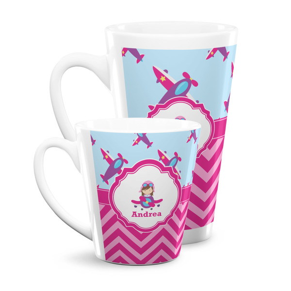 Airplane Theme - for Girls Latte Mugs Main