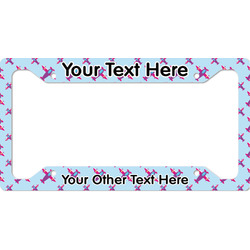 Airplane Theme - for Girls License Plate Frame - Style A (Personalized)