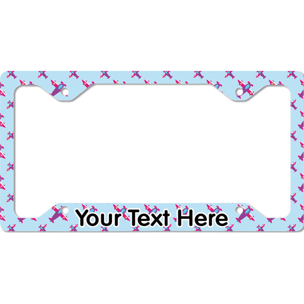 Airplane Theme - for Girls License Plate Frame - Style C