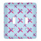 Airplane Theme - for Girls Light Switch Cover (2 Toggle Plate)